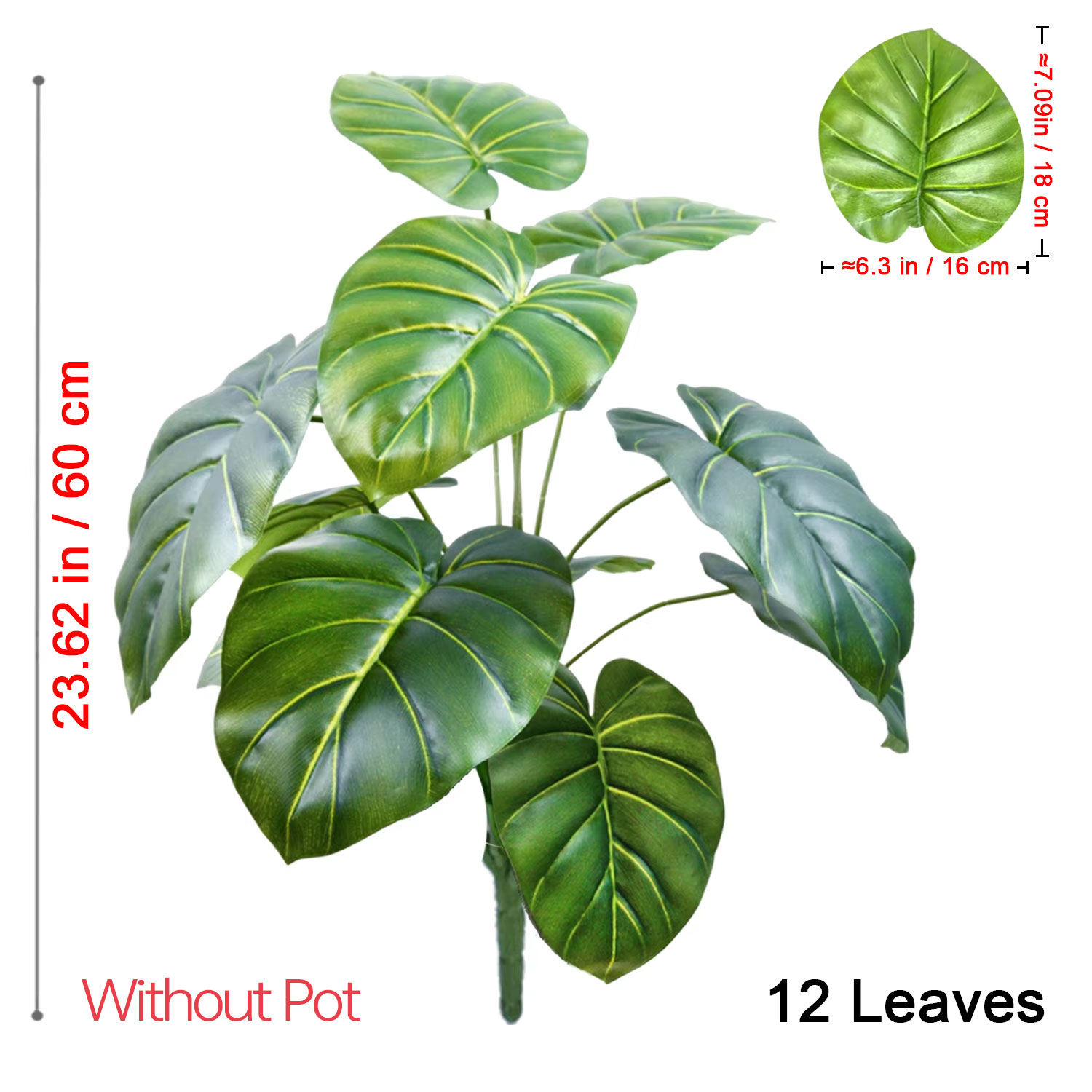 1 Pcs 60-105cm Lifelike Artifi - огляд і ціна Monstera Adansonii