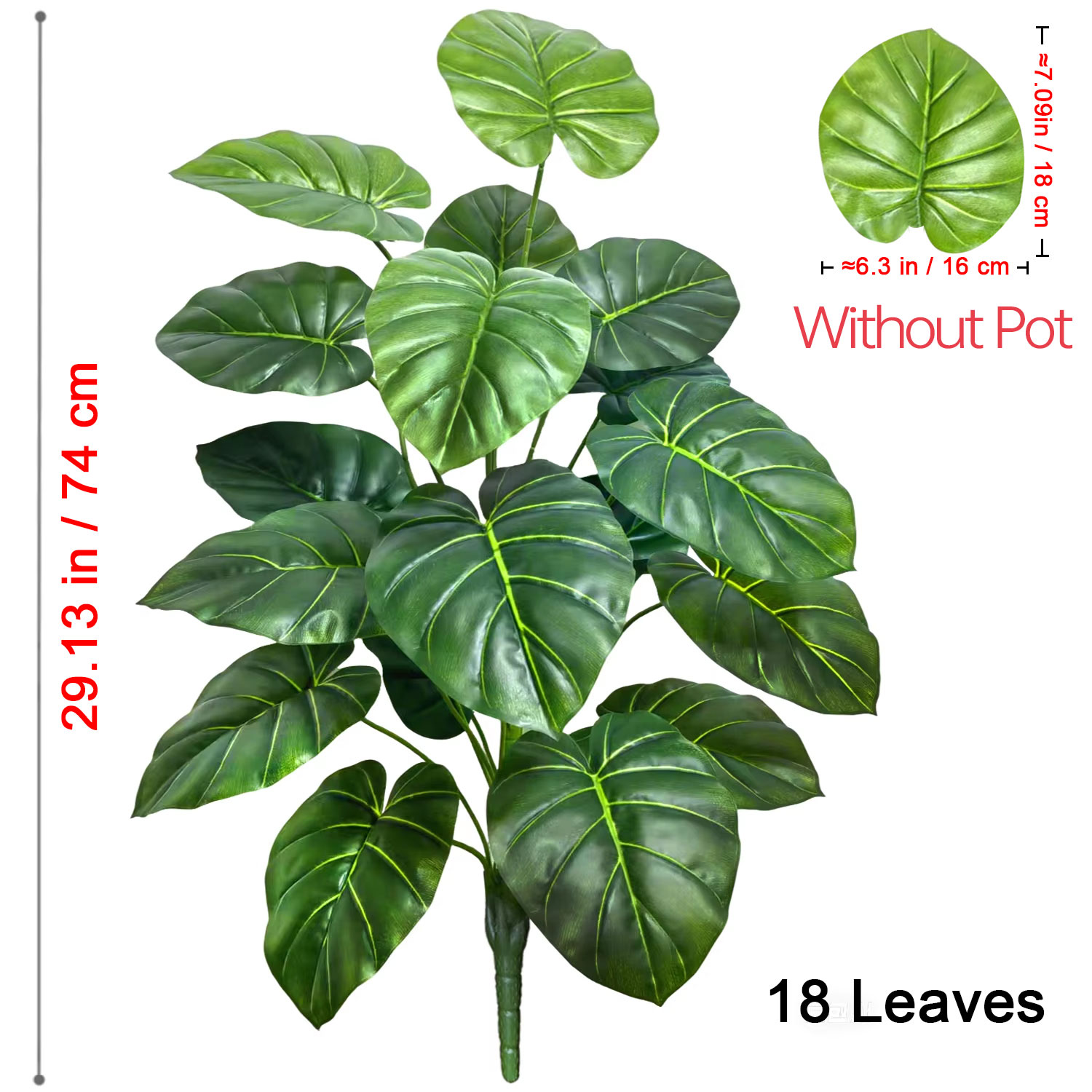 1 Pcs 60-105cm Lifelike Artifi - огляд і ціна Monstera Adansonii