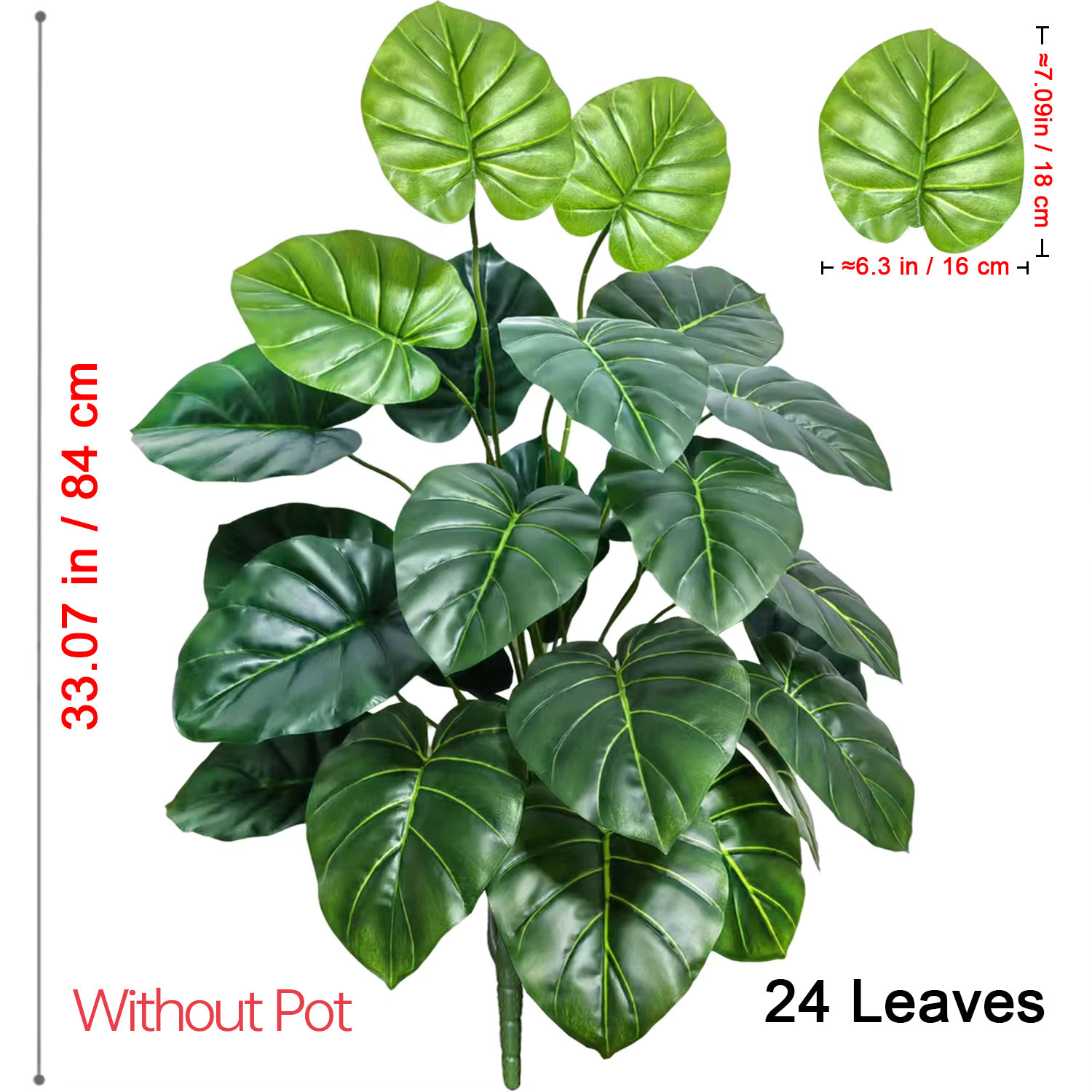 1 Pcs 60-105cm Lifelike Artifi - огляд і ціна Monstera Adansonii